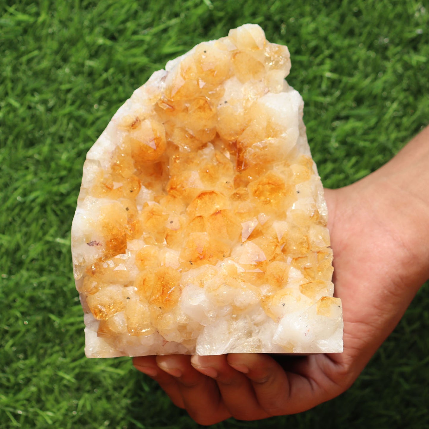 Citrine Geode cathedral crystal cluster - 4X5X6 Inch(4.59Lb)