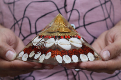 Shree Yantra Orgone Pyramid - Healing Energy Home Decor
