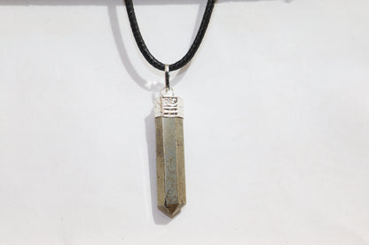 Pyrite Healing Pencil Bullet Pendant
