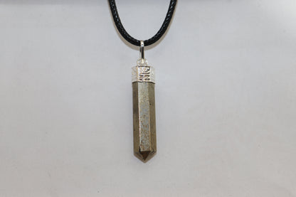 Pyrite Healing Pencil Bullet Pendant