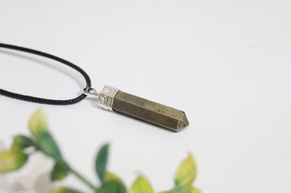 Pyrite Healing Pencil Bullet Pendant