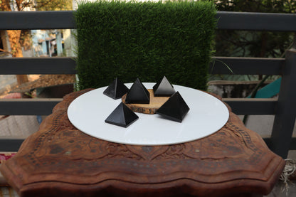 Black Tourmaline Crystal Pyramid, Black Tourmaline Healing Pyramid, Black Tourmaline Crystal Pyramid for Crystal Grid