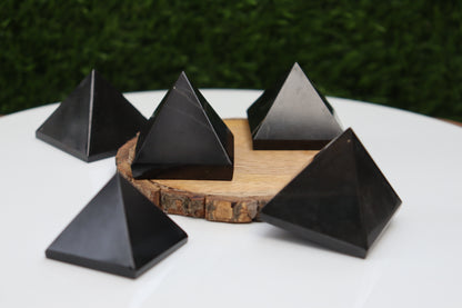 Black Tourmaline Crystal Pyramid, Black Tourmaline Healing Pyramid, Black Tourmaline Crystal Pyramid for Crystal Grid
