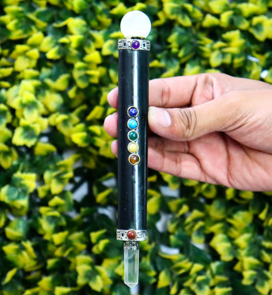 Black Tourmaline Seven Chakra Wand Massage