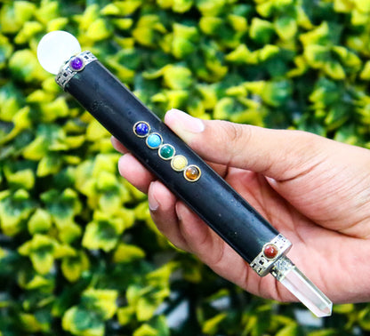 Black Tourmaline Seven Chakra Wand Massage