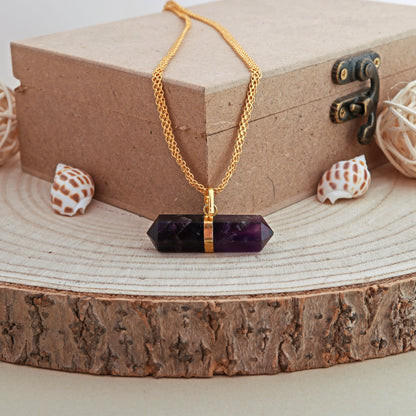 Purple Amethyst Double Terminated Pendant