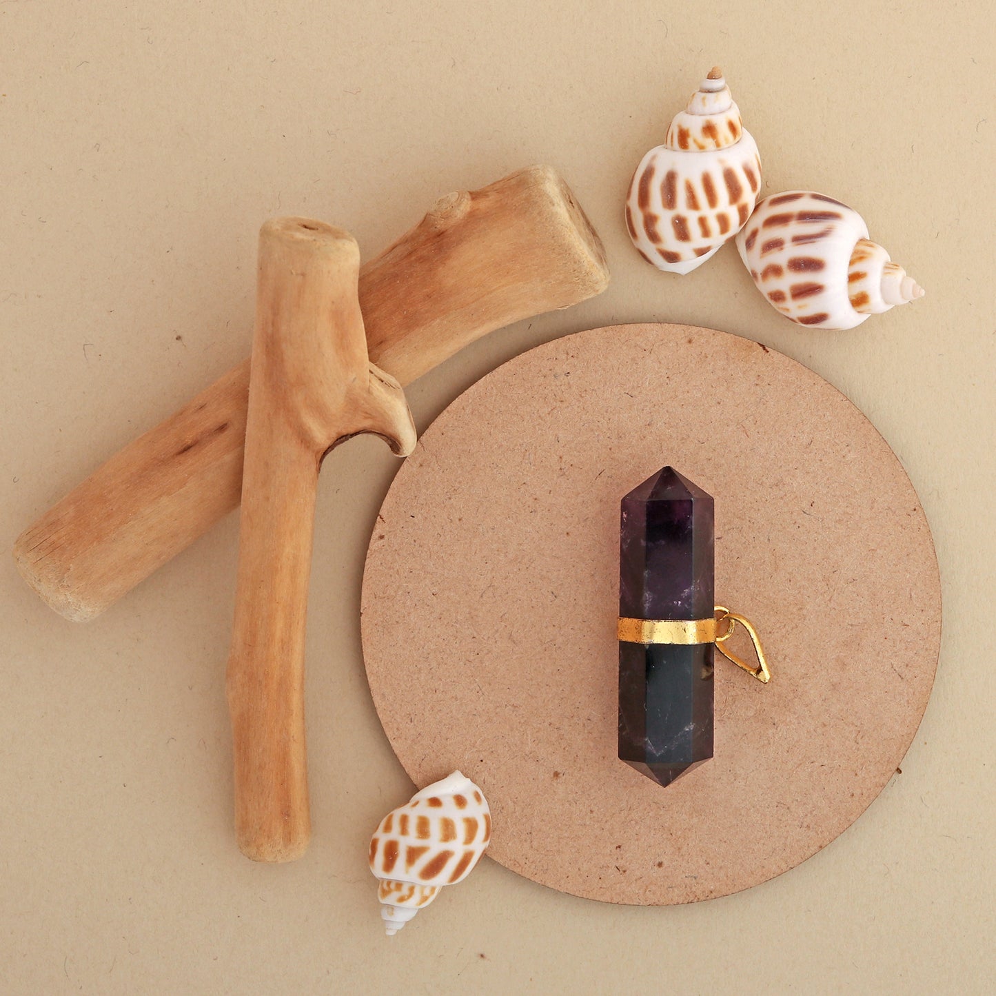 Purple Amethyst Double Terminated Pendant