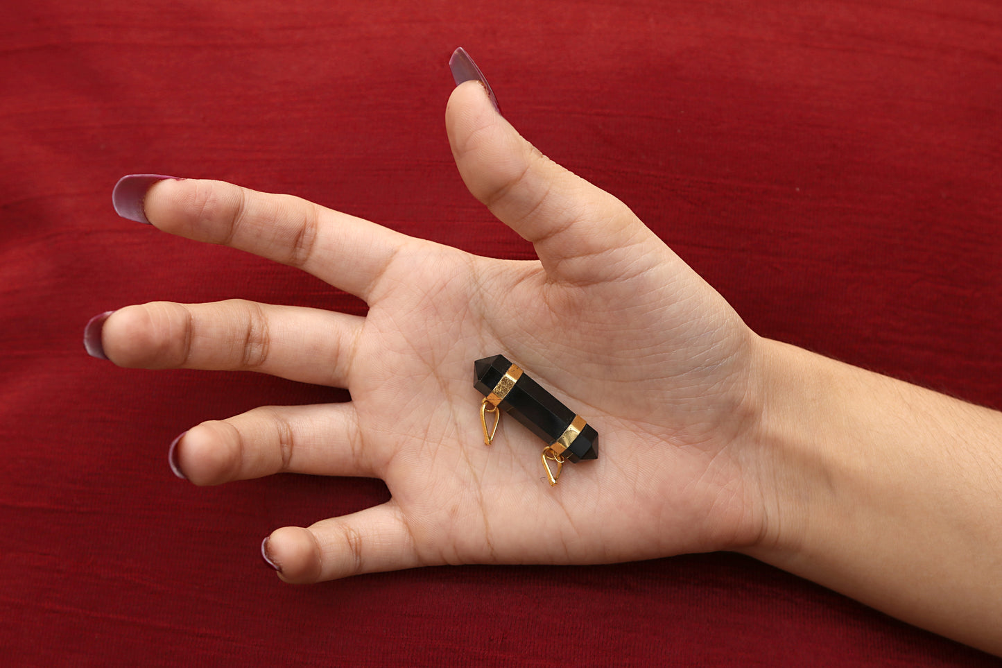 Black Tourmaline Double Terminated Pendant