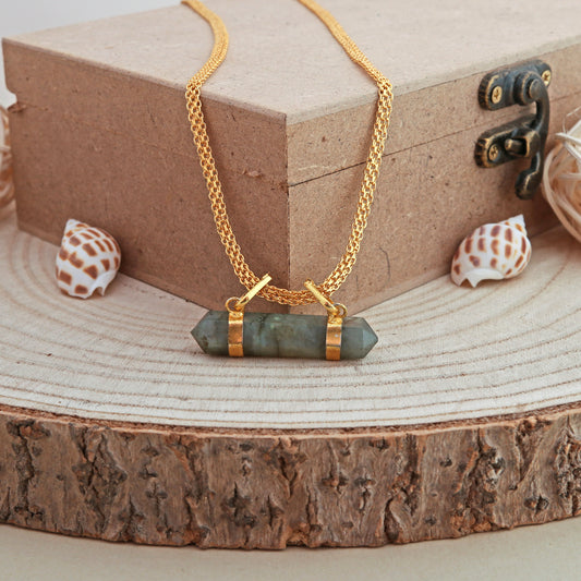 Labradorite Double Terminated Pendant