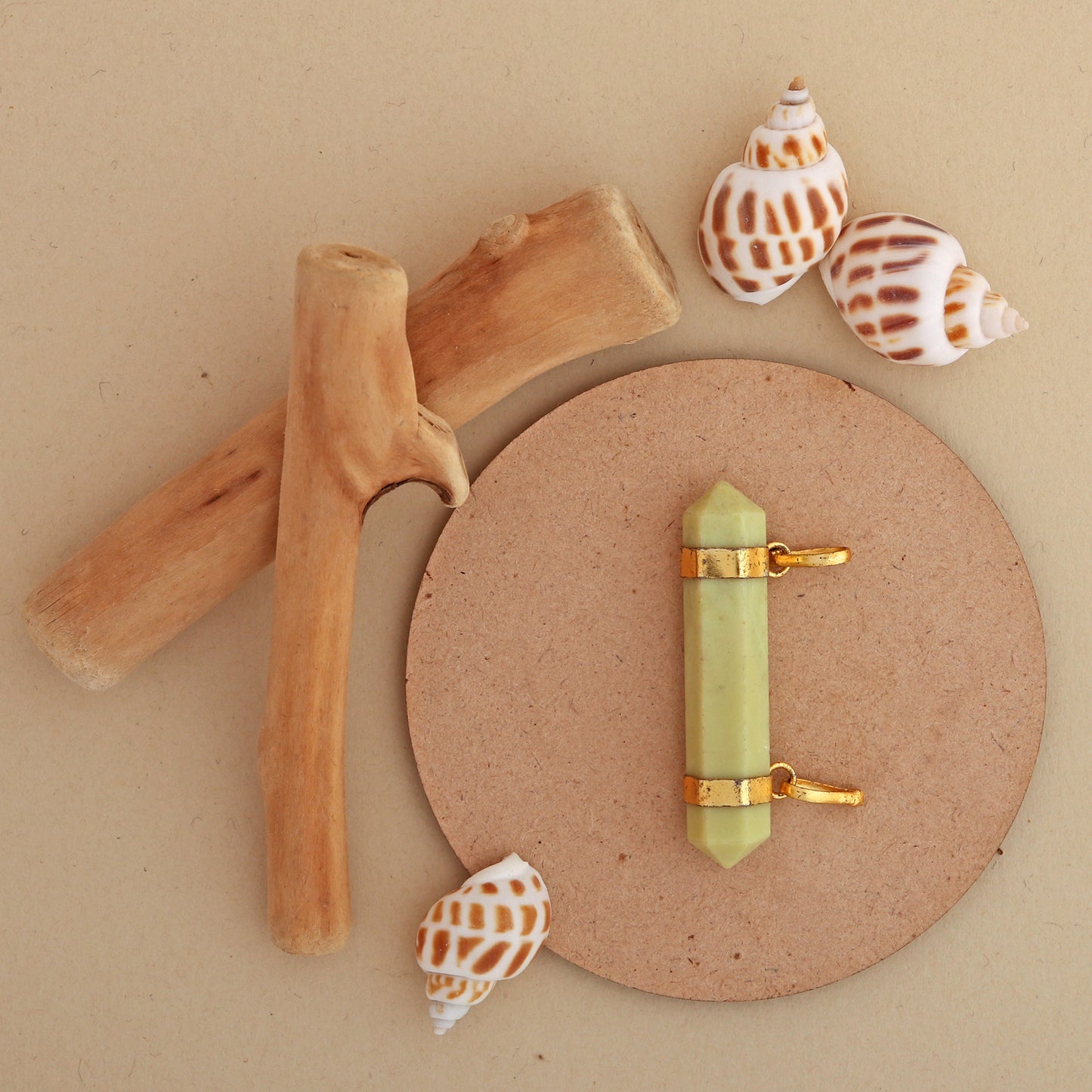 Serpentine Double Terminated Point Pendant