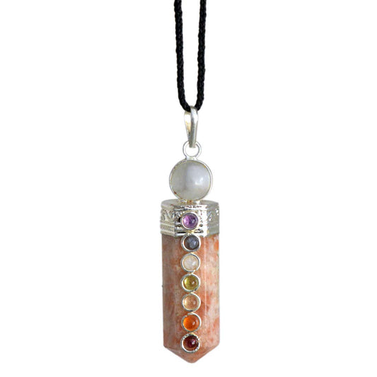 Sunstone Pendant - Seven Chakra