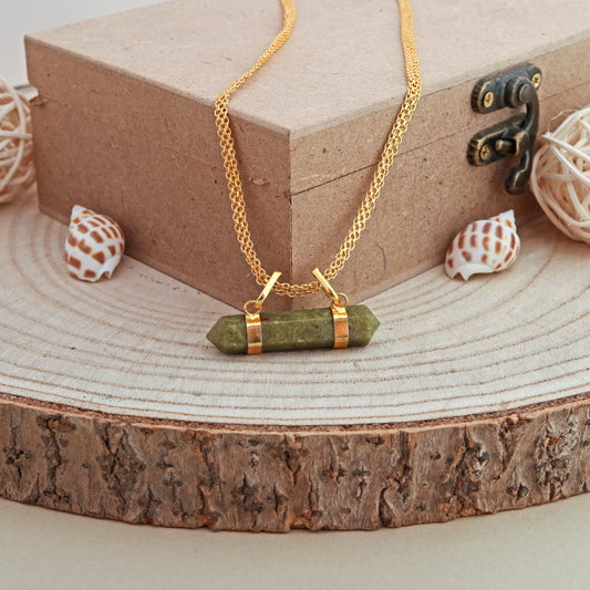 Vesuvianite Double Terminated Pendant
