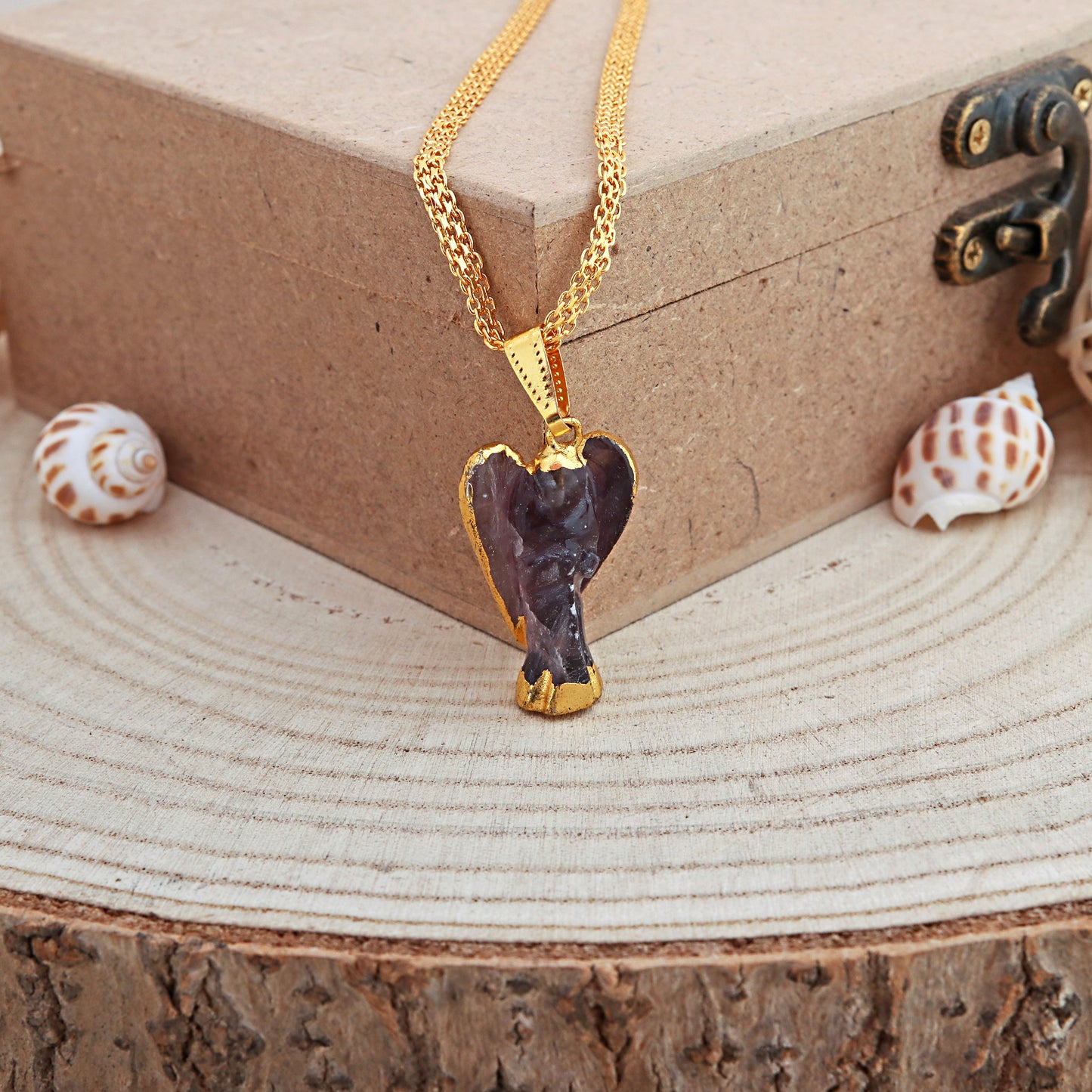 Amethyst Angel Pendant