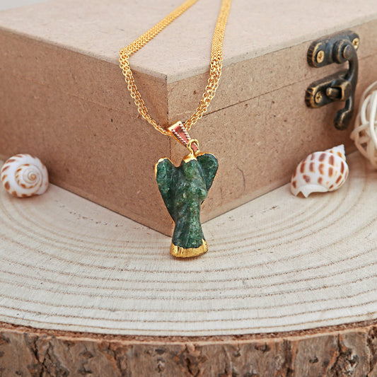 Green Jade Angel Pendant