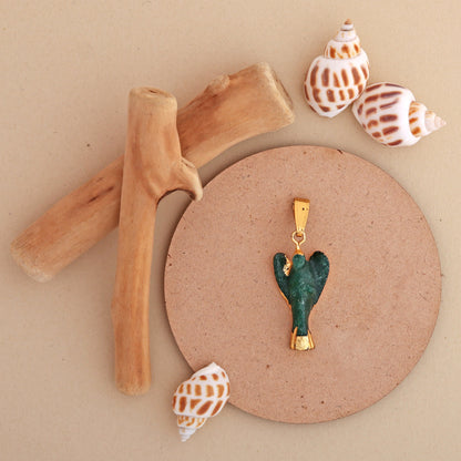 Green Jade Angel Pendant