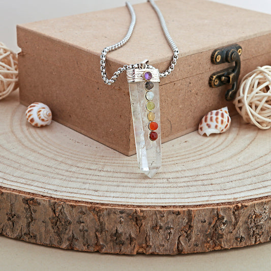 Seven Chakra Crystal Pendant