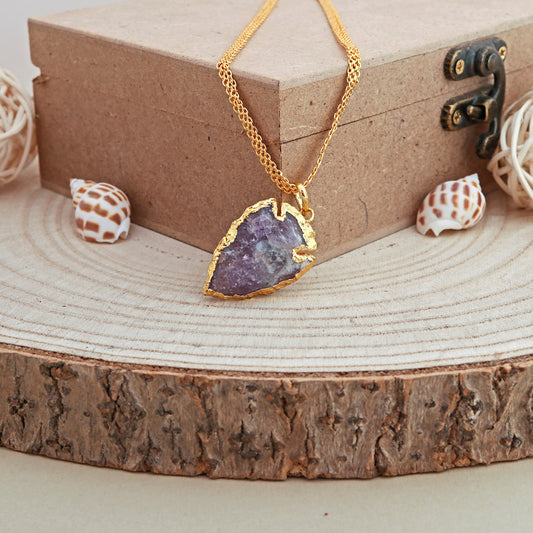 Amethyst Arrowhead Pendant
