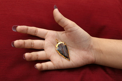 Mahogany Jasper Arrowhead Pendant