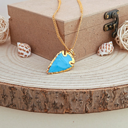 Turquoise Arrowhead Pendant