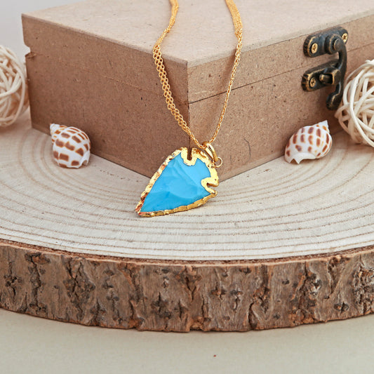Turquoise Arrowhead Pendant