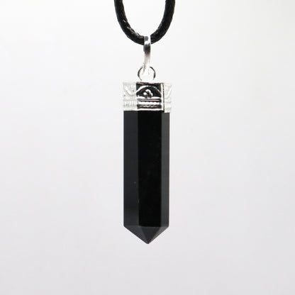 Black Tourmaline Point Pendant