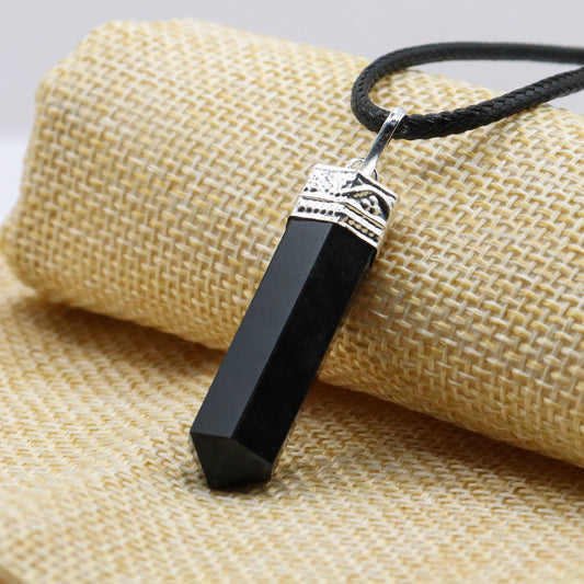 Black Tourmaline Point Pendant