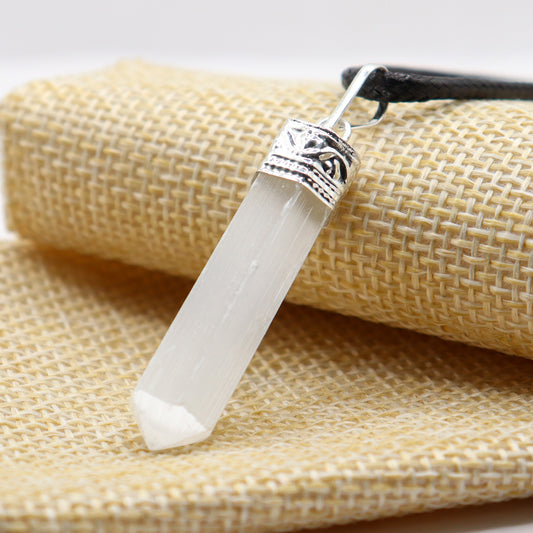 Selenite Pencil Pendant - Bullet Typed