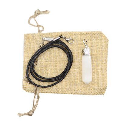 Selenite Pencil Pendant - Bullet Typed
