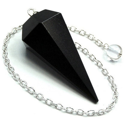 Black Tourmaline Crystal Stone Pendulum Dowser Crystal Pendulum Reiki Healing Crystal