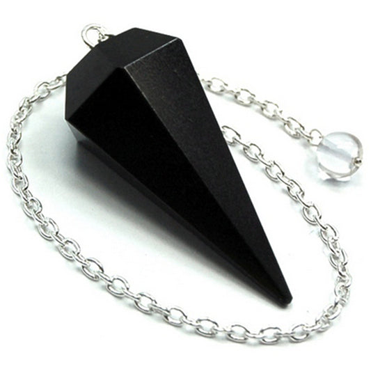 Black Tourmaline Crystal Stone Pendulum Dowser Crystal Pendulum Reiki Healing Crystal