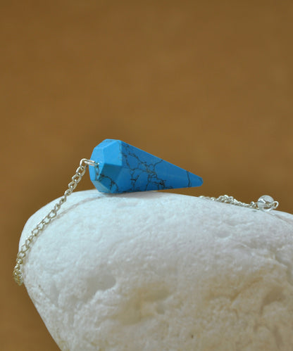 Turquoise Crystal Stone Pendulum Dowser Crystal Pendulum Reiki Healing Crystal