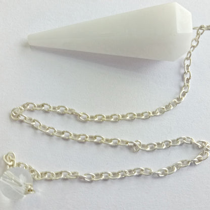 White Aventurine Crystal Stone Pendulum Dowser Crystal Pendulum Reiki Healing Crystal