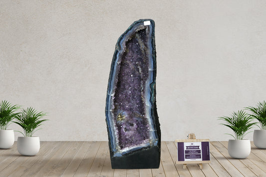 Amethyst Cluster Raw Geode Caves/Raw Clusters -18(H)X06(W)X06(L)Inch-(27.41Lb)