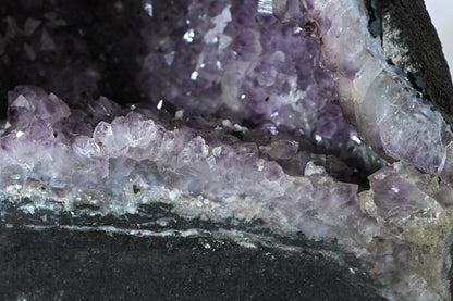 Amethyst Geode cathedral crystal cluster - 9(H)X8.5(W)X5.5(L) Inch(19.294Lb)