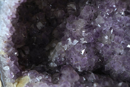 Amethyst Geode cathedral crystal cluster - 9(H)X8.5(W)X5.5(L) Inch(19.294Lb)