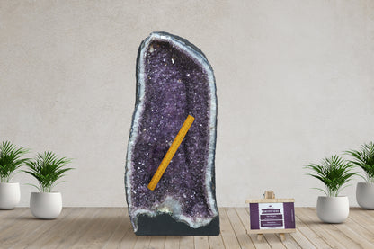 Amethyst Cluster Raw Geode Caves/Raw Clusters -24(H)X14(W)X12(L)Inch-(128.7Lb)