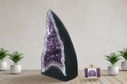 Amethyst Cluster Raw Geode Caves/Raw Clusters -22(H)X11(W)X14(L)Inch-(103.95Lb)