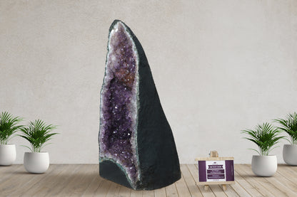 Amethyst Cluster Raw Geode Caves/Raw Clusters -26(H)X11.5(W)X11.5(L)Inch-(96.58Lb)