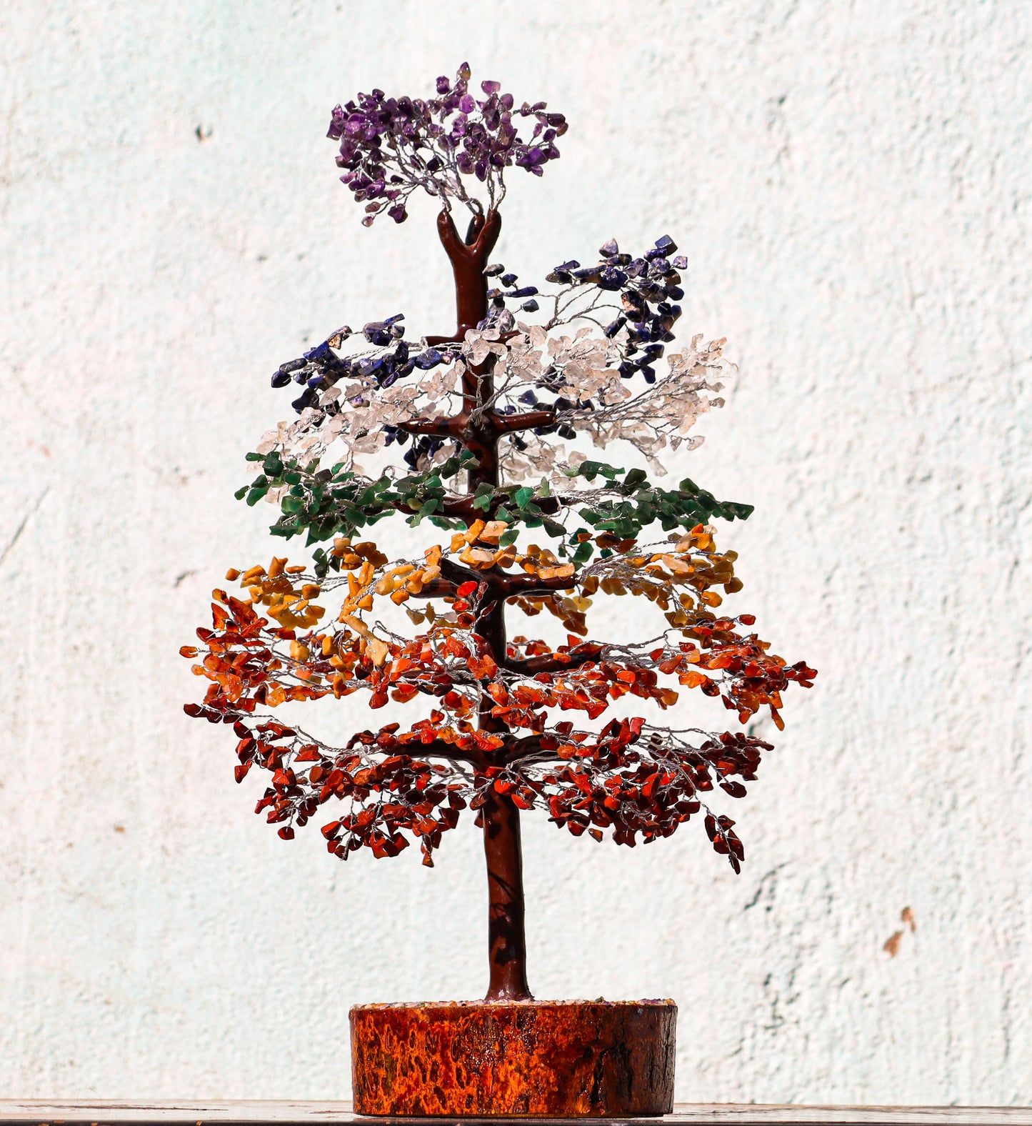 Seven Chakra 2000 Beads Gemstone Money Tree Height : 18.90 Inch