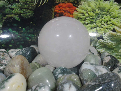 289g 64mm Natural Quartz Ice Crystal Sphere Quartz Healing Ball with Stand