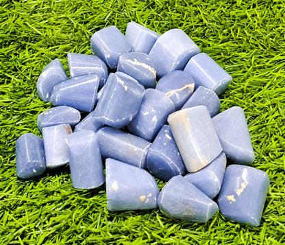 Angelite Tumbled|100GR |5-6Pc| |2.5-3 cm|Healing Tumbled Stones