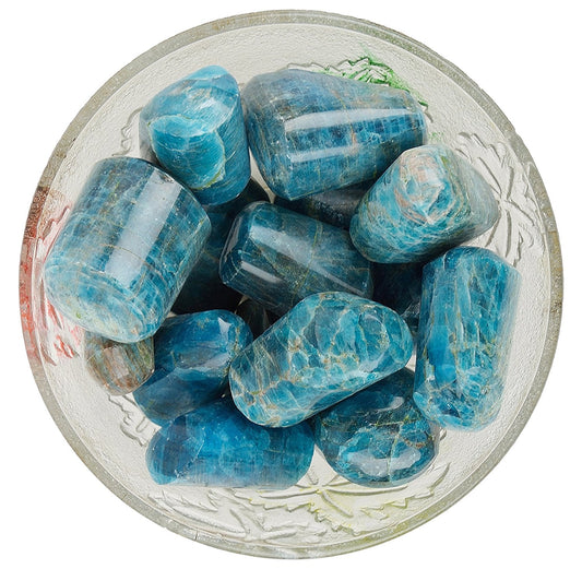 Blue Apatite Tumbled|100GR |5-6Pc| |2.5-3 cm|Healing Tumbled Stones