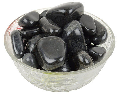 Black Tourmaline Tumbled|100GR |5-6Pc| |2.5-3 cm|Healing Tumbled Stones