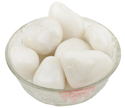 White Solicited Tumbled|100GR |5-6Pc| |2.5-3 cm|Healing Tumbled Stones