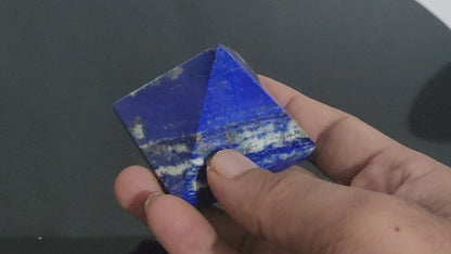 Deep Blue Lapis Stone Pyramid Crystal 50-55 mm