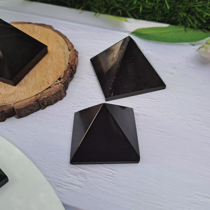 Black Tourmaline Crystal Pyramid, Black Tourmaline Healing Pyramid, Black Tourmaline Crystal Pyramid for Crystal Grid