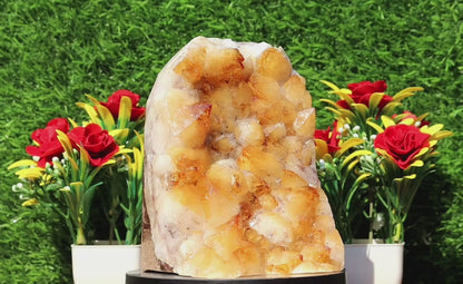 Citrine Geode cathedral crystal cluster - 5.6X4.4X4.2 Inch(5.63Lb)
