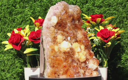 Citrine Geode cathedral crystal cluster - 5.3X4X3.3 Inch(3.71Lb)